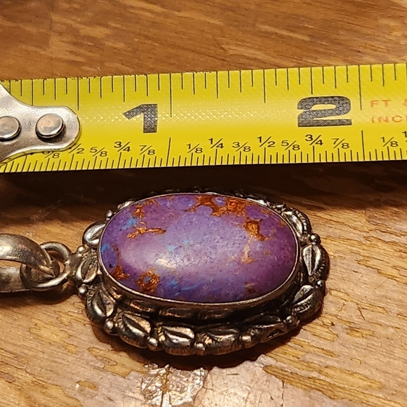 925 Purple Turqoise Pendant - Picture 4 of 7